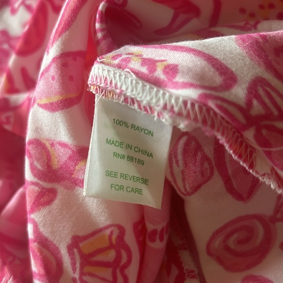 LILLY PULITZER Everett Dress-Hotty Pink Sailors Valentine-Lace Up Neck - Picture 5 of 6